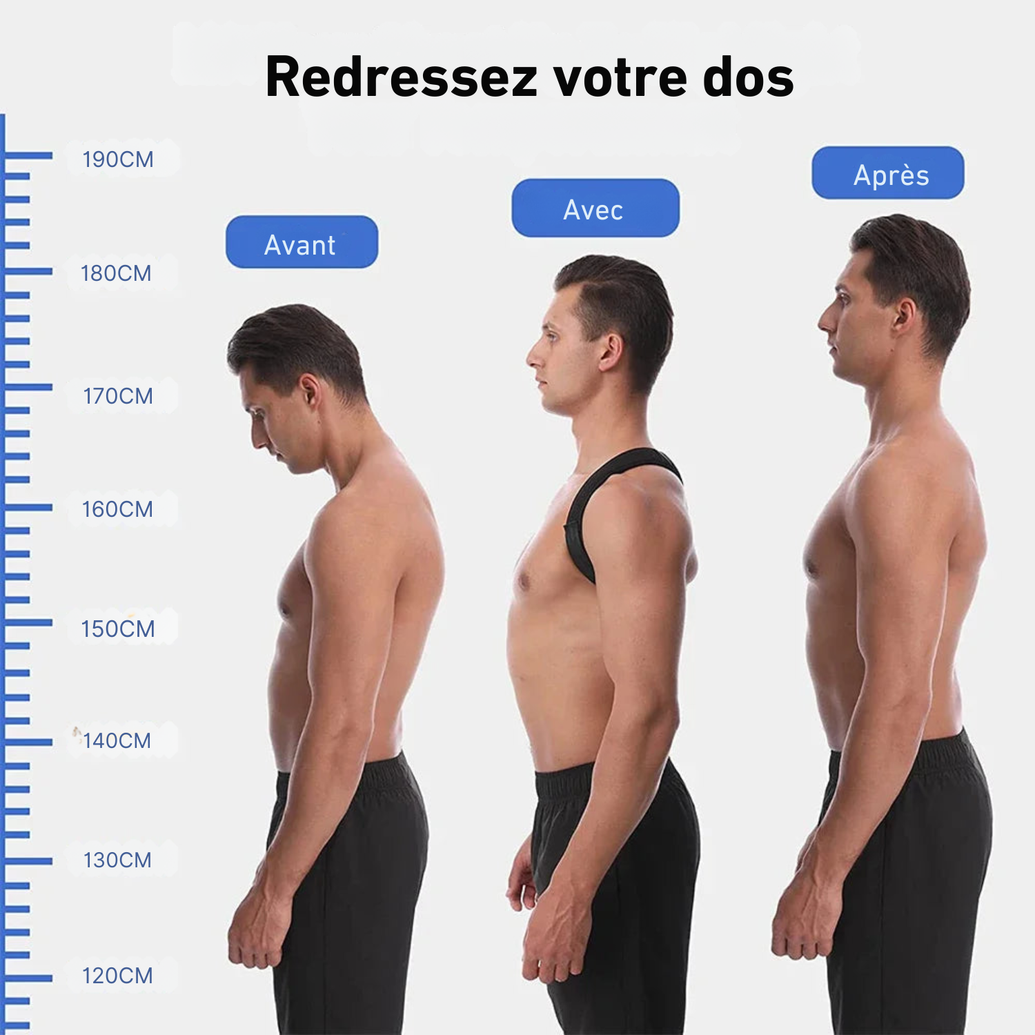 Correcteur de posture pour le dos et épaules