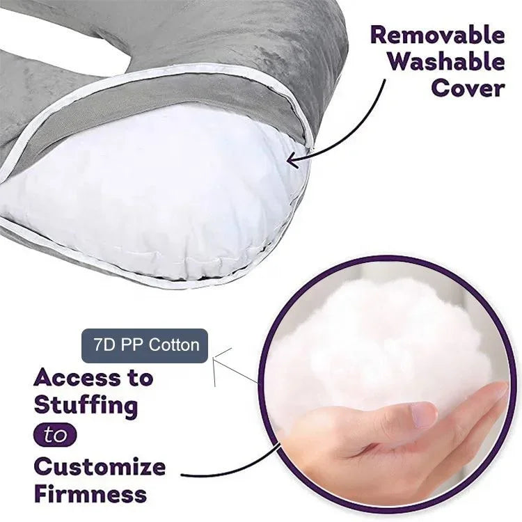 CushVibe™ D-Shaped Pregnancy Pillow